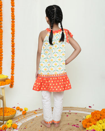 Tota Rani dual kurta and dress set