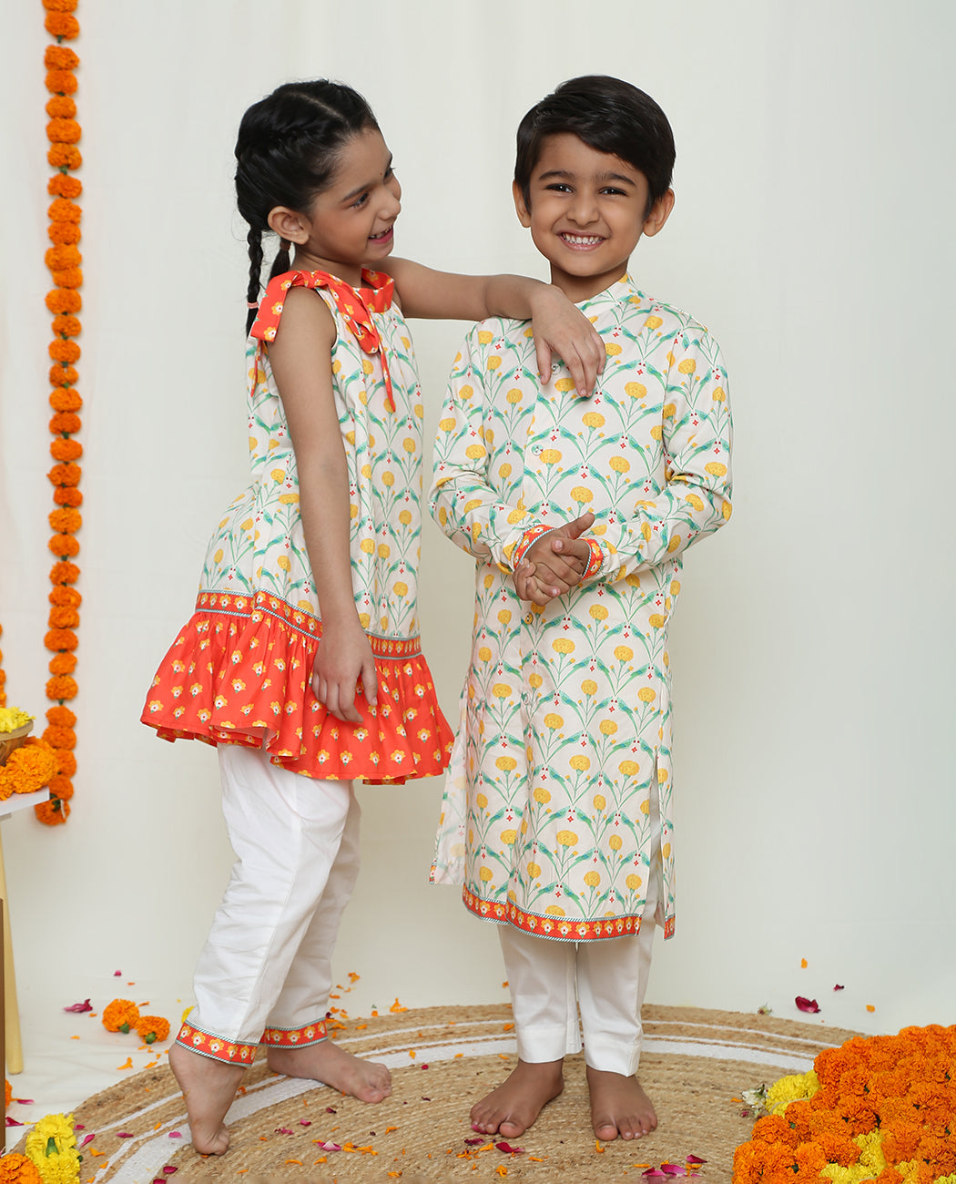 Tota Rani dual kurta and dress set