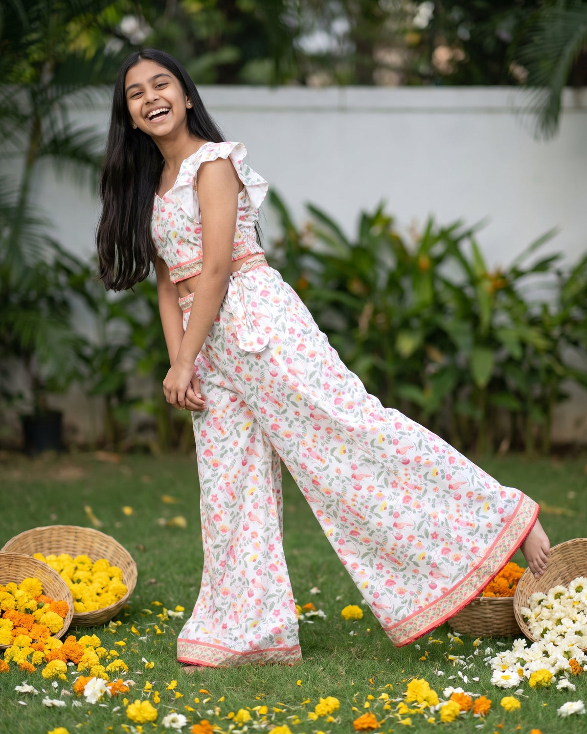 Surili Bulbul Palazzo and crop top