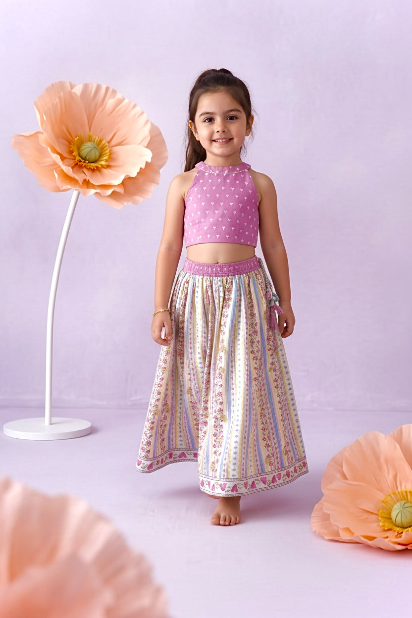 Lavendar Bloom Lehenga Set