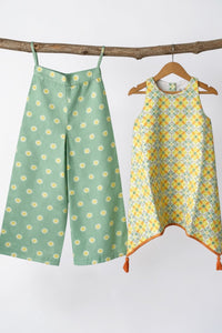 Sage Green Tile Palazzo Set